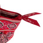 Vera Bradley Red and Pink Paisley Print Quilted Shoulder Bag Photo 4