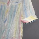 Vintage pastel striped house coat size sm/med Pink Photo 6