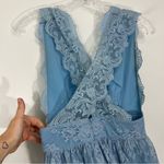 Revolve Majorelle Moonlit Baby Blue Lace Scalloped Mini Dress Size XS Photo 5