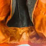 Dennis Basso  Orange Trench Coat with Black Accents Photo 3