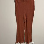 Free People Picnic Sweater Ribbed Flare Lounge Pant Terra Cotta- Size Medium Photo 6