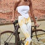 ZARA  High Waisted Ribbed Knit Tie Dye Leggings Photo 1