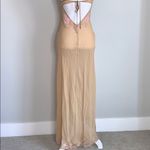 Victoria's Secret Victoria’s Secret Nude Embroidered Silk Maxi Slip Photo 9