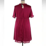 SIMPLY BE | Women’s Size 14 Dark Pink Crew Neck Short Sleeve Dress NWT Photo 1