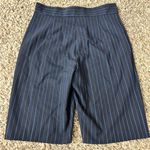 Pinko Navy Blue Pinstripe Bermuda Shorts School Girl Preppy Size 8 Photo 6