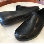 Halston Heritage Black Croc-Embossed Leather Flats Photo 1