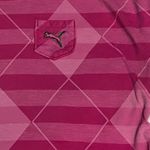 Puma  Women’s Ruched T Shirt Pink‎ Striped Short Sleeve Size Medium NWOT Photo 3