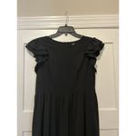 SheIn Black Crewneck Ruffle Sleeve Tiered Ruffle Maxi Dress Women's 10/12 Modest Photo 1