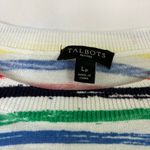 Talbots | Colorful Stripe Lightweight Sweater Womens L PETITE 100% Cotton Photo 2