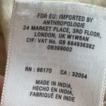 Holding Horses Anthropology  CottonTan Blouse Sleeves shoulder & Back Lace SZ XS Photo 11