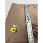 Womans Kensie Jeans Faux Leather Straight Leg Pants 12/31 Nude Zip Button Close Tan Photo 6