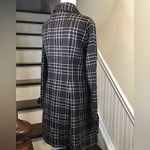 BB Dakota Muted Purple Tartan Plaid Single Breasted Long Wool Coat Sz M Photo 3