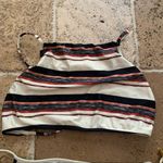 ViX Thai Mary Stripe High Neck Bikini Top L NWOT Malindi Tie Bottoms M Black Size undefined Photo 7