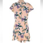 For Love & Lemons  Women's Pina Colada Floral Romper Cream Green Size Small S Photo 3