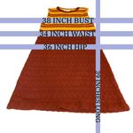 VINTAGE 1970'S BEELIINE YELLOW, ORANGE & BROWN CABLE KNIT SWEATER DRESS (14/L) Size L Photo 12