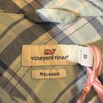 Vineyard Vines  Women’s Blue Plaid Relaxed Long Sleeve Button DownSize 10-NWOTS Photo 1