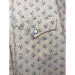 Ryan Michael Large Womens Silk Western Pearl Snap Floral Shirt Rockabilly Logo Purple Photo 2