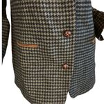 The Limited VINTAGE 1990'S  BROWN & BLUE WOOL BLEND HOUNDSTOOTH BLAZER (S) Photo 6