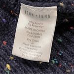 John + Jenn Blue Speckled Tie-Back Long Sleeve Cropped Sweater Photo 5