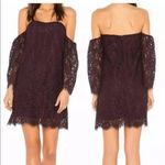 Cupcakes and Cashmere Adalira Off The Shoulder Lace Dress in Aubergine Size 2 Photo 1