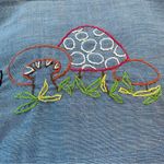 Vintage 70s Nature Lover Long Sleeve Button Down Dagger Collar Western Shirt Blue Photo 8