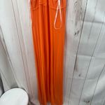 Calvin Klein Women’s 8 Orange Strappy Maxi Dress Photo 4
