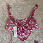 Urban Outfitters NEW pink butterfly bandanna tie crop top XS Photo 1