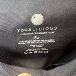 Yogalicious Women's Lux Madison Crossover Flare Leggings Black Hi-Rise Gym Sz XL Photo 5