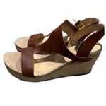 Reaction Kenneth Cole Card Wedge Sandal Brown Wedge Sandals Size 10 Photo 1