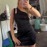 Speechless  Black Satin Mini Dress Photo 0