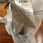 Fendi Size 46 Women Poplin Top Heron Blue Flowers 1450 Retail Brand New Photo 5