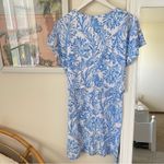 Lilly Pulitzer Inka Resort Mini Dress in Aqua White Size Medium Photo 6