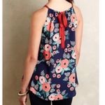 Paper Crown x Rifle Paper Company Rose Floral Design High Low Tank Blouse XS Blue Photo 8