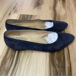 Salvatore Ferragamo Vintage  Navy Blue Suede Almond Toe Slip on Shoes Photo 1