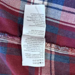 American Eagle Red Blue White Plaid Button (Snaps) Up Long Sleeve Shirt, Size XS Photo 11