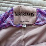 MISCREANTS Women's Purple Ruched Cupid Mini Dress & Gloves Floral Size 12 Photo 2
