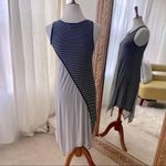 Vintage Spense Brand Asymmetrical Black and White Striped Tank Dress Photo 3