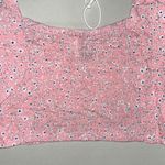 Princess Polly NWT Size 4 Pink Floral Print Long Sleeve Susanna Crop Top Blouse Photo 3