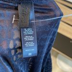 SKIMS Velvet Crop Top Logo 2X Soot Black Plus Size Logo Burnout Open Bust Photo 5