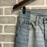 American Eagle  Vintage High Rise Fit Blue Blue Jeans Size 2 Button Fly Cropped Photo 3