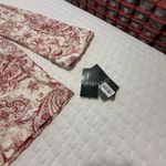 Ralph Lauren Lauren  PJ Pajama Set Shirt & Pants Cream Red Pink Paisley M Medium Photo 12