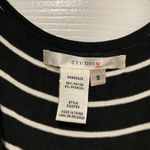 Studio M Black and White Striped Sleeveless Maxi Dress Photo 3