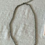 Blue Floral Silver Tone Necklace & Earrings Set Photo 4