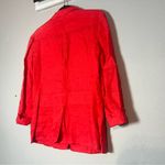 Ralph Lauren Lauren  Linen Red Blazer Jacket Button Shirt Top  Size 6 Photo 7