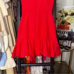 Forever New Ever New Melbourne Red Corset Style Flounce Hem Mini Linen Blend Dress Womens 2 Photo 9