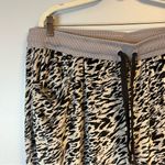 LuLaRoe Velour Capri Pants Gray & Black Zebra Print Crystal Cozy Pants Sz 2X EUC Photo 1