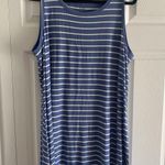 a.n.a Womens XL Blue Striped Casual Sleeveless Tank Dress Effortless Flowy Casual Photo 0