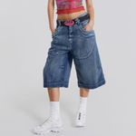 Jaded London NWOT Axle Acid Wash Denim Jorts Photo 2