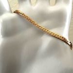 Gold tone flat chain bracelet Photo 8