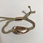 Premier Designs Beige Adjustable  Rose Gold Tone Bracelet White Crystal Accent Photo 1